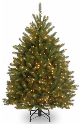 4 1/2' Dunhill Fir Christmas Tree with 300 Ready-Lit Clear Lights