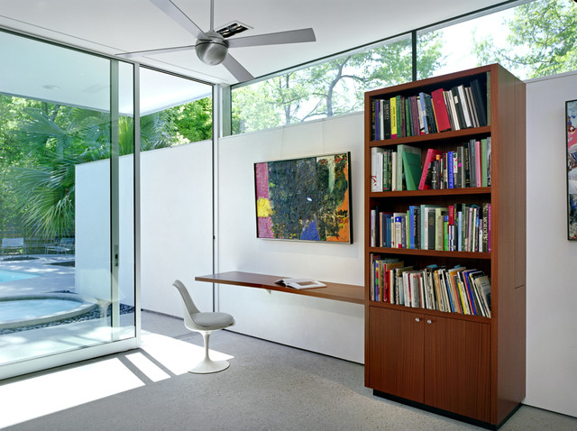 Tarrytown Pavilion modern-home-office-and-library