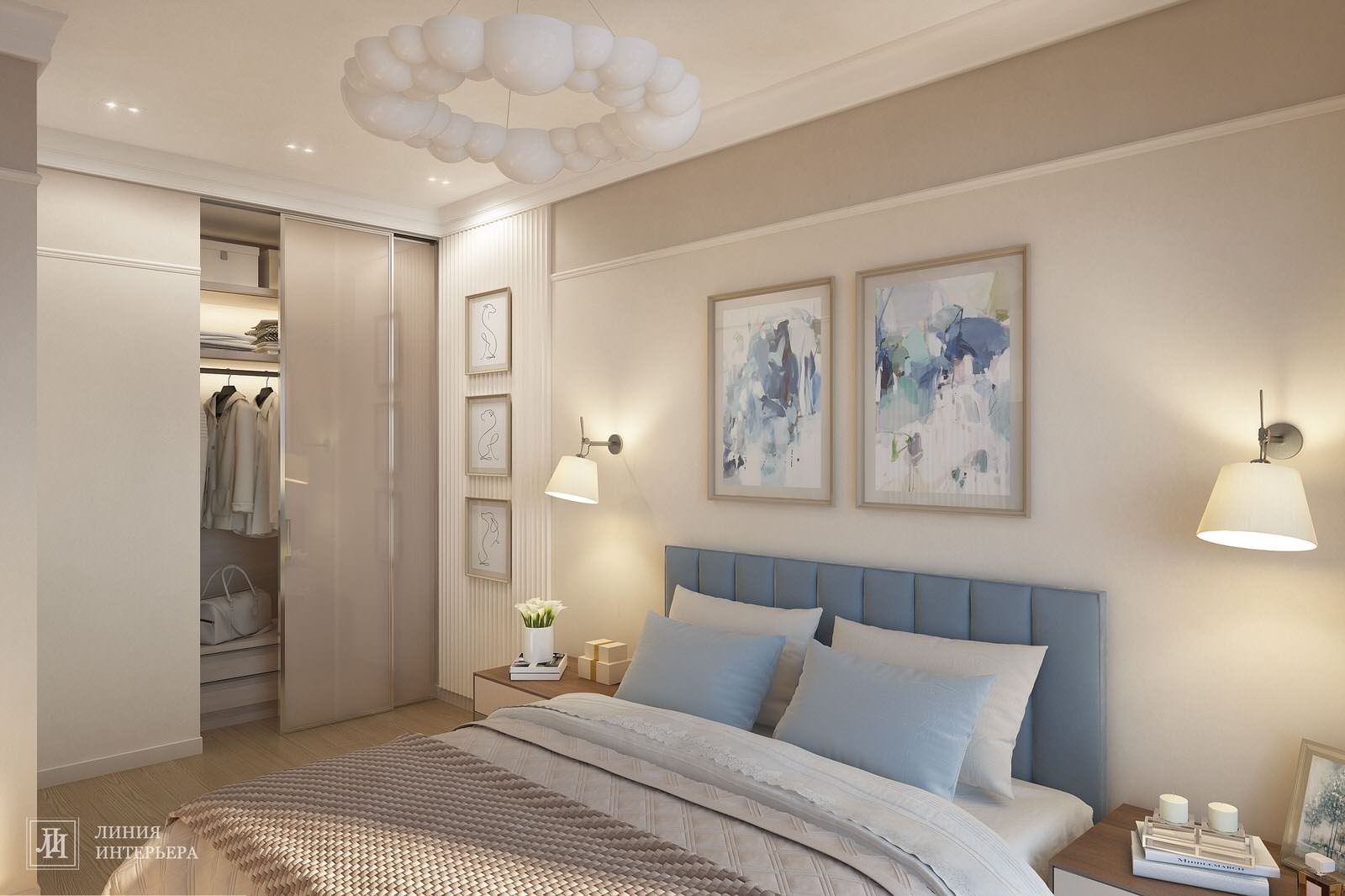 Современный интерьер однокомнатной квартиры