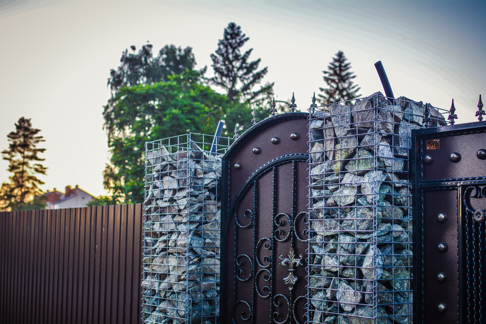 Забор из габиона