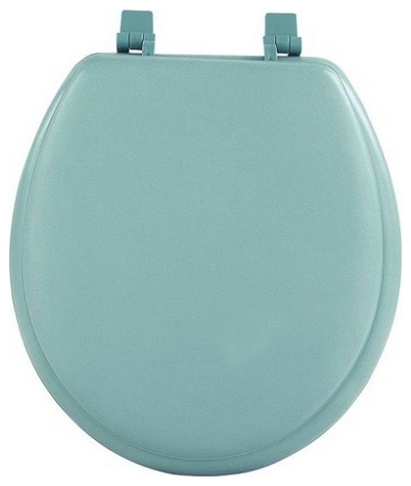 Achim Home Furnishings Cushion Soft Padded Toilet Seats, Standard Size Round, Light Green