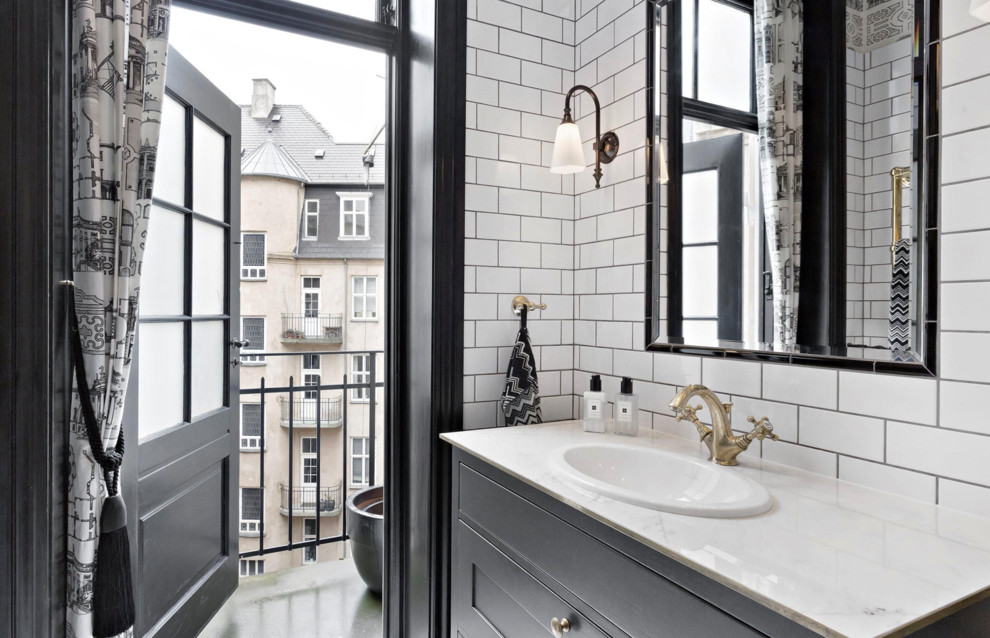 Design ideas for a traditional bathroom in Copenhagen.