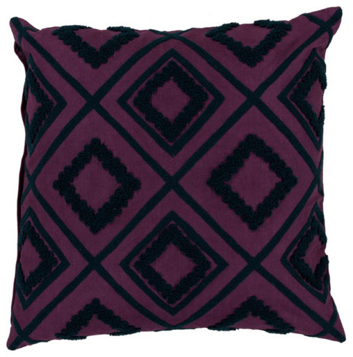 Boysenberry and Blue Corn Polyester Filled 22 x 22  Pillow