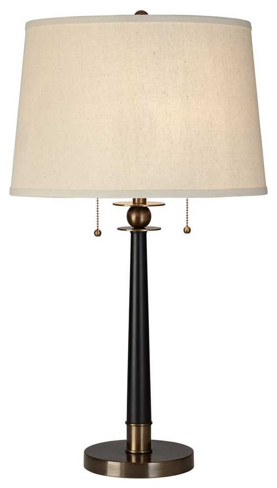 Pacific Coast Kathy Ireland City Heights Table Lamp, Black Transitional Table Lamps by