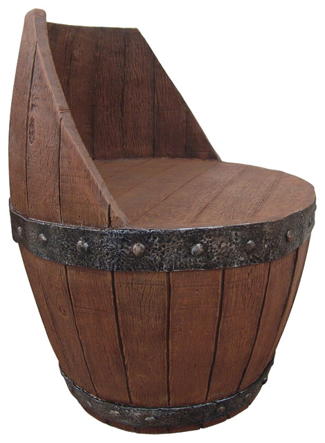 Wooden Barrel Armchair : Frank And Son Midcentury Wood Spindle Barrel