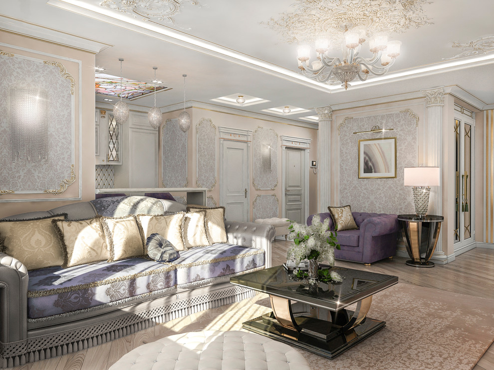 Визуализации кухни-гостиной. ЖК Изумрудный. (несколько вариантов).