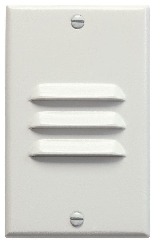 Kichler Step and Hall 120V LED Step Light Vertical Louver, White