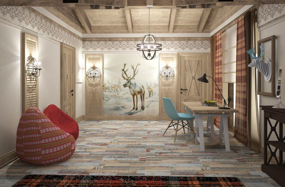 дестские комнаты в мансардных помещениях