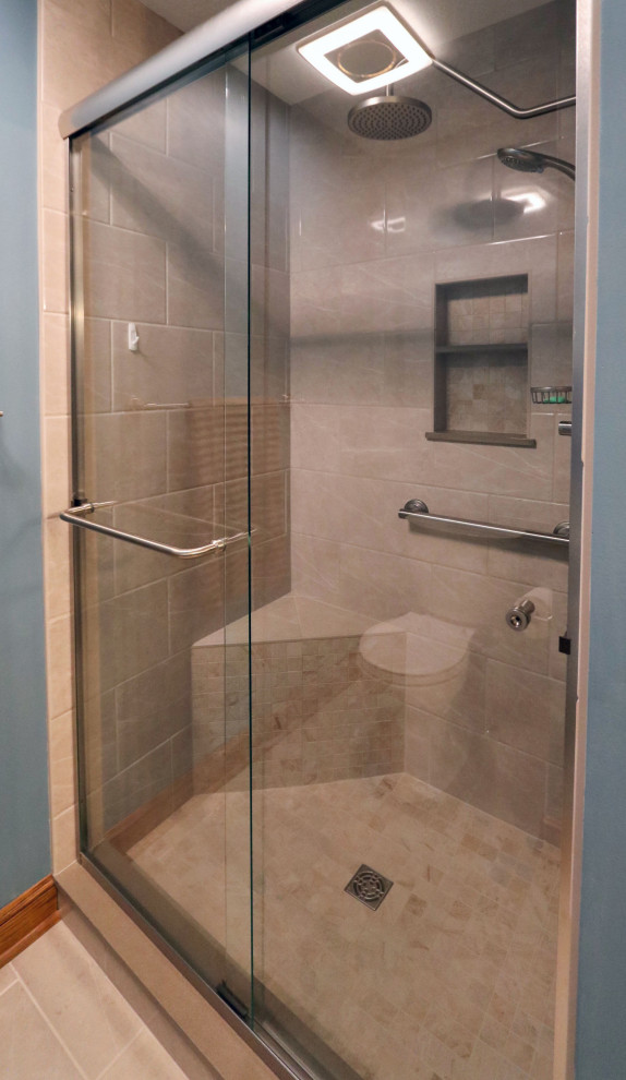 Updated Master Bath with Quartz Countertops, Freestanding Tub & Tiled ...