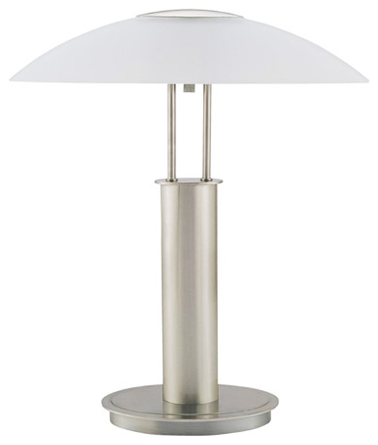 18 75 Tall Touch Brushed Nickel Table Lamp Glass Shade