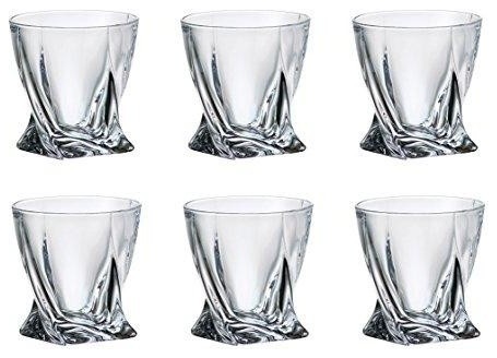 Highball Crystal Glass Set of 6 Tumblers 8 oz Water Whiskey Cognac Vodka Bohemia 