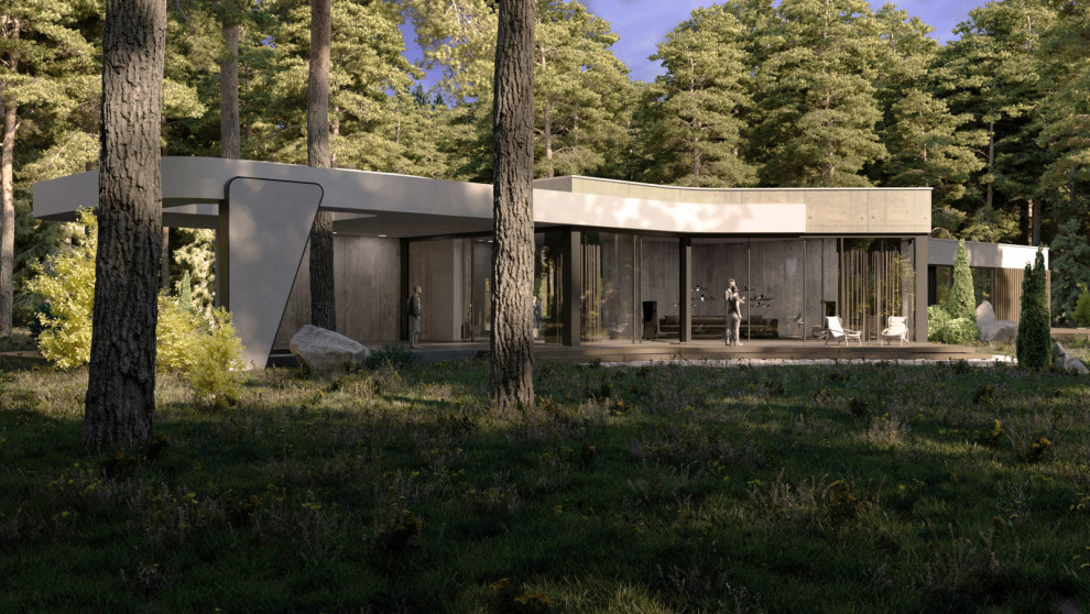 ВИЛЛА В ЛЕСУ В СТИЛЕ НЕО КОНСТРУКТИВИЗМА