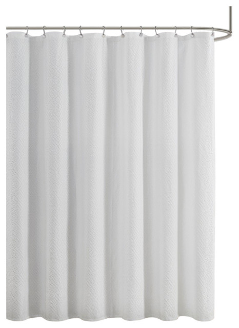 Pebble Matelasse White Shower Curtain Croscill Calistoga Textured Cotton Matelasse Shower Curtain