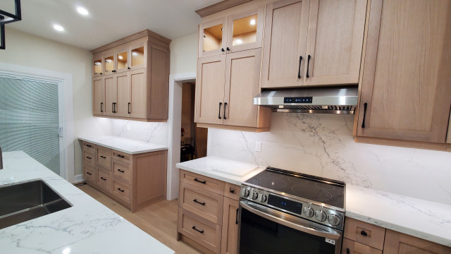 White oak kitchen kueche