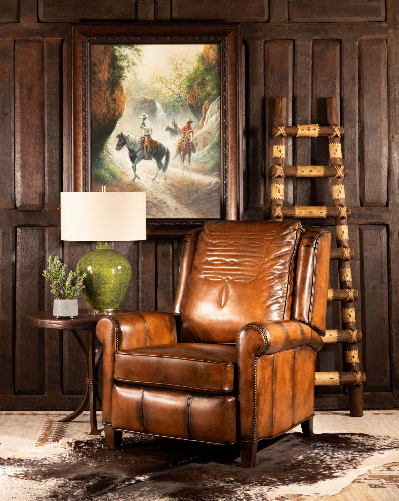 Inspiration for a large rustic family room remodel in Dallas