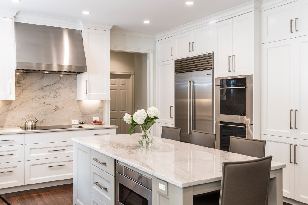 Stylish Carmel Kitchen Transformation - Transitional - Kitchen ...