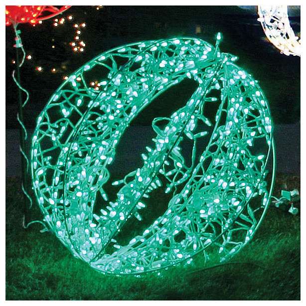 32 quot green crescent sphere christmas lights traditional 32 quot green crescent sphere christmas lights traditional