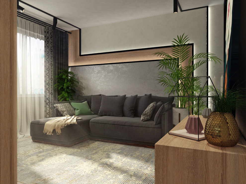 Студия 40 м2 | Зеленые акценты