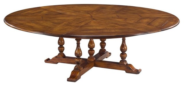 Rustic Extra Large Solid Walnut Round Dining Table, Seats 10-12
