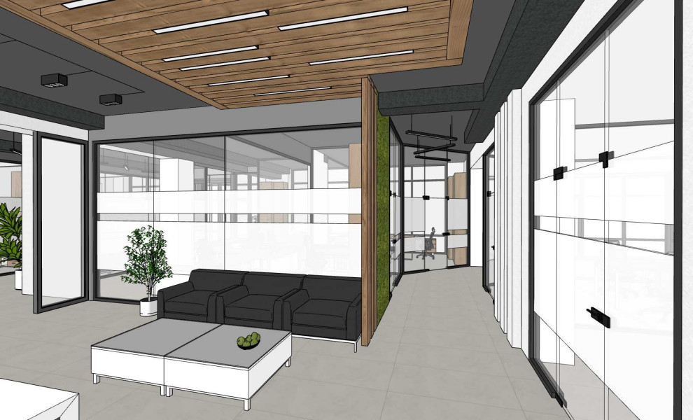 Офис для компании Изовол (экспресс-проект, скетчап)