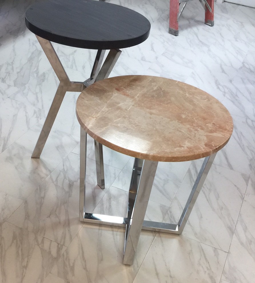 steel and stone furniture and furnishings