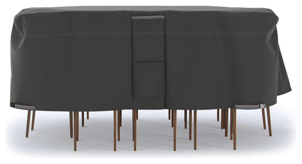 Dura Covers Taupe Collection Oval Rectangle Patio Table and Chair Cover