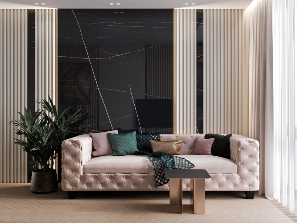 Интерьер в стиле ар-деко в ЖК Пресня Сити