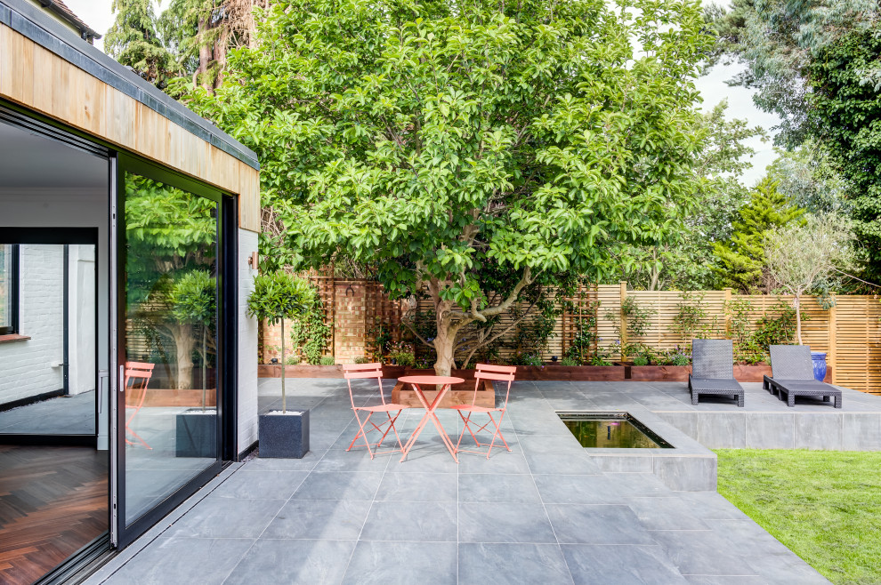 Свежая идея для дизайна: двор в современном стиле - отличное фото интерьера