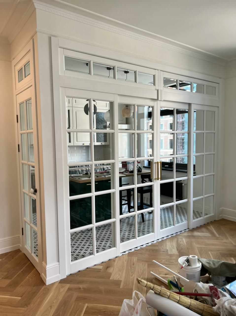 Проект раздвижной перегородки из массива дуба