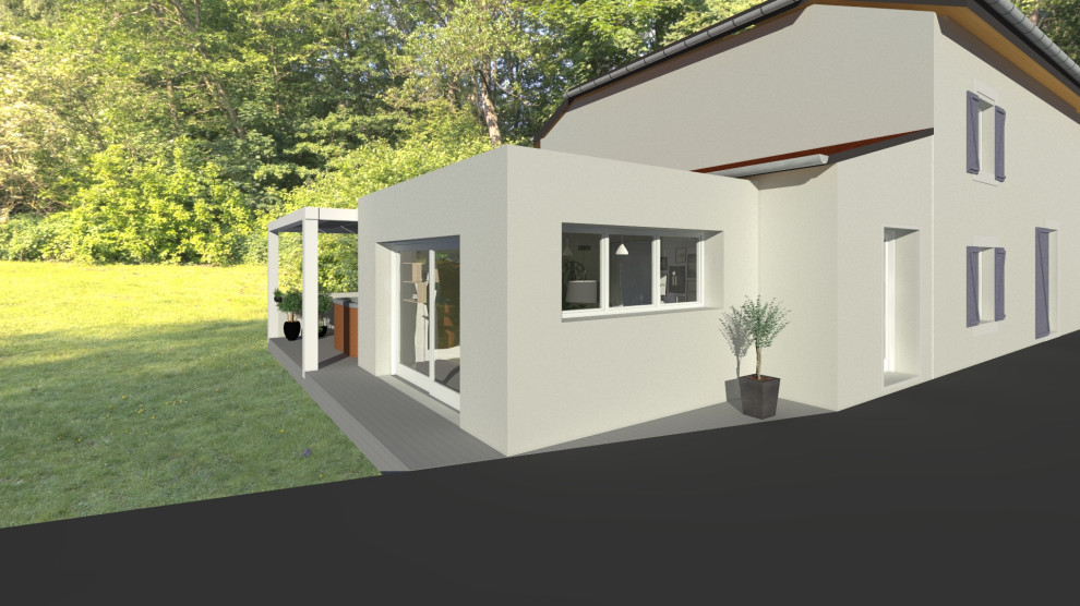Projet en court Extension et pergola bioclimatique
