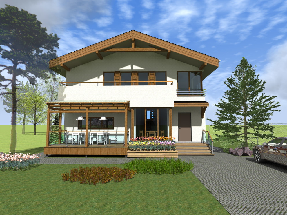 Каркасный жилой дом по индивидуальному проекту