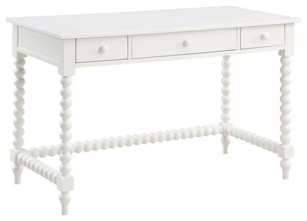 bowery hill 3 drawer desk in white