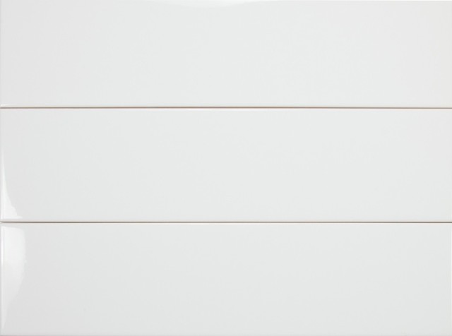 4x16 White Subway Ceramic Transitional Accent Trim And 10 Pieces Of 4x16 White Subway Ceramic Transitional Accent Trim And