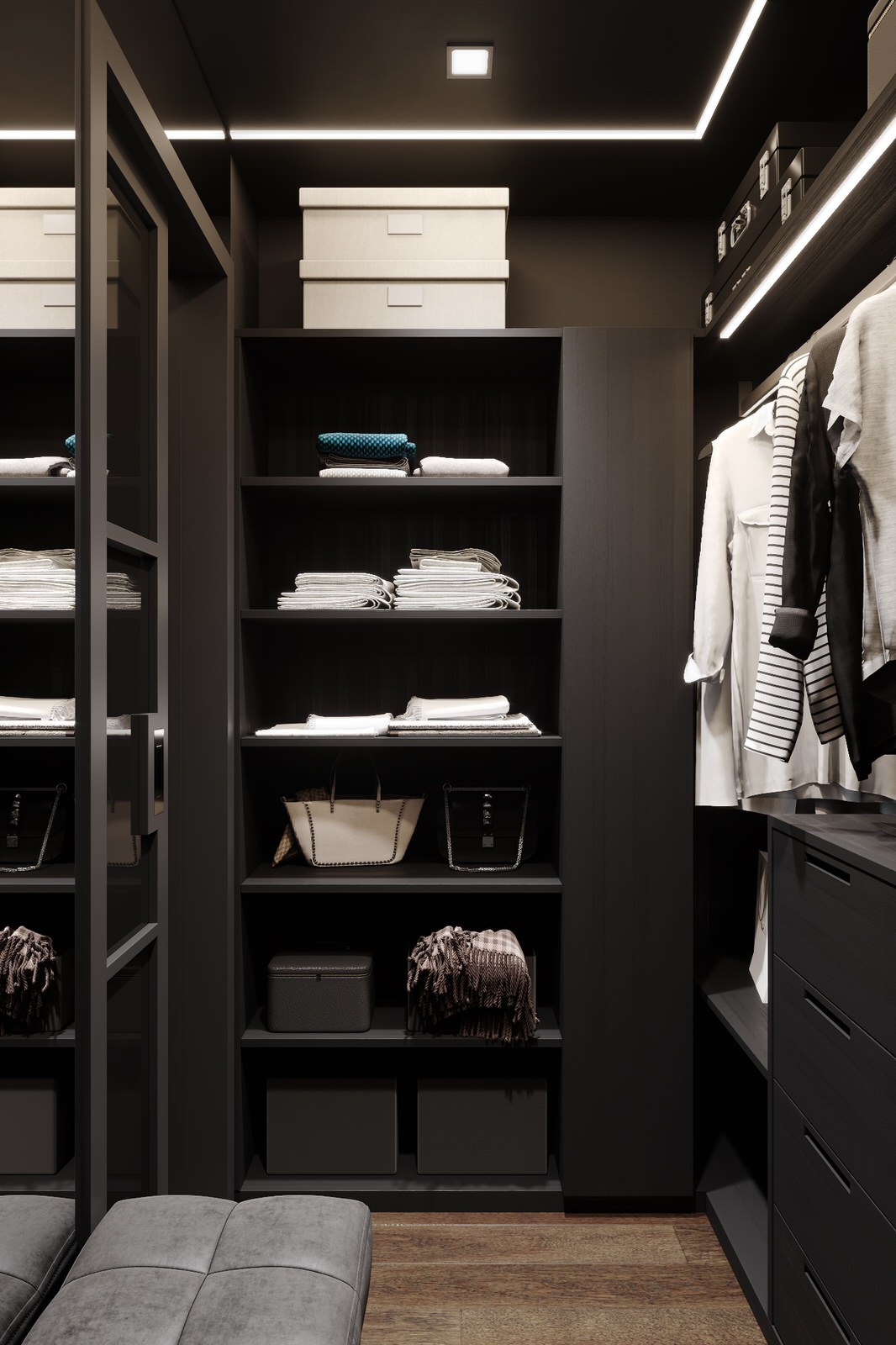 Квартира в черных тонах