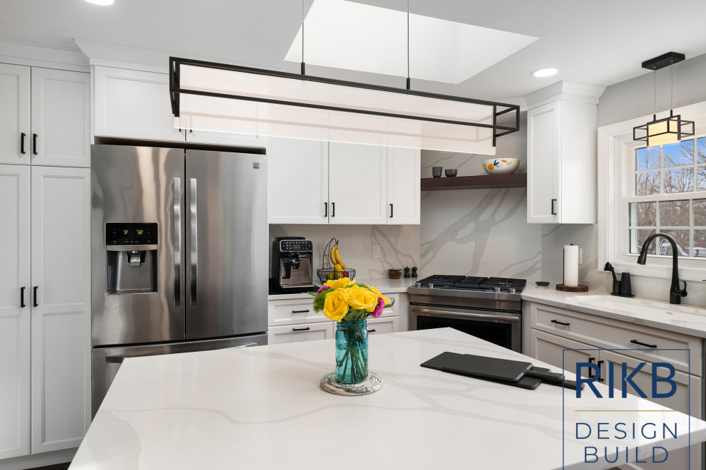 Example of a transitional kitchen design in Providence