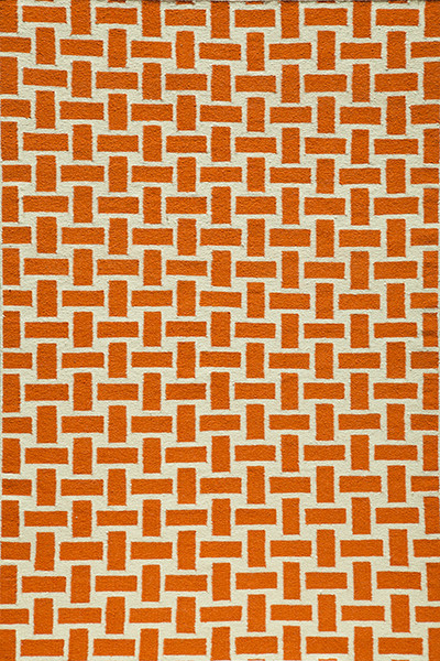 Laguna Orange Contemporary Geometric 8'x10' Momeni Rug
