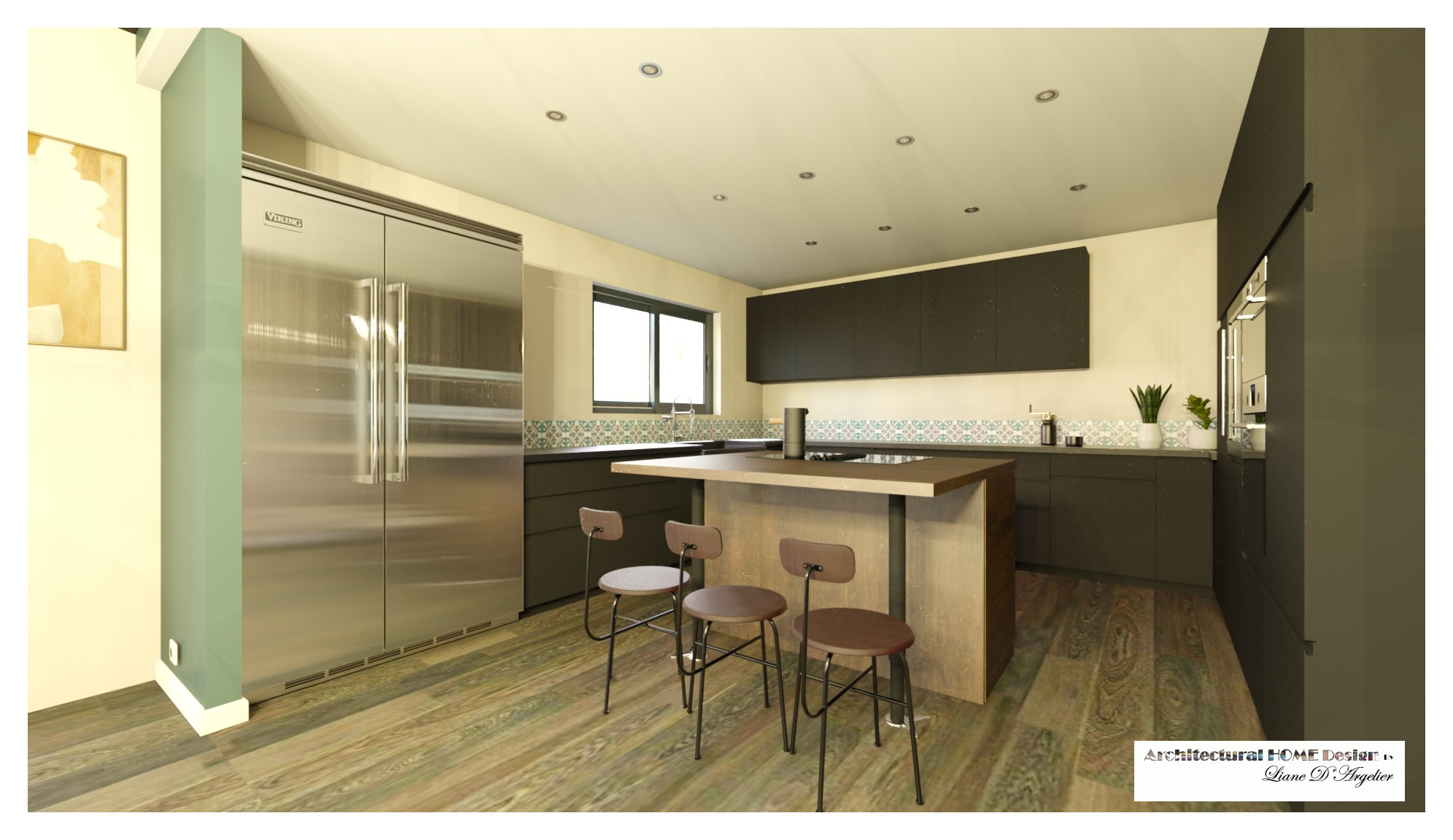 Salon rénové de 48 m² avec ferme de toit