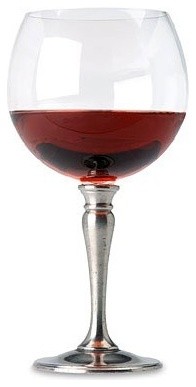 Crystal Balloon Wine Glass by Match Pewter