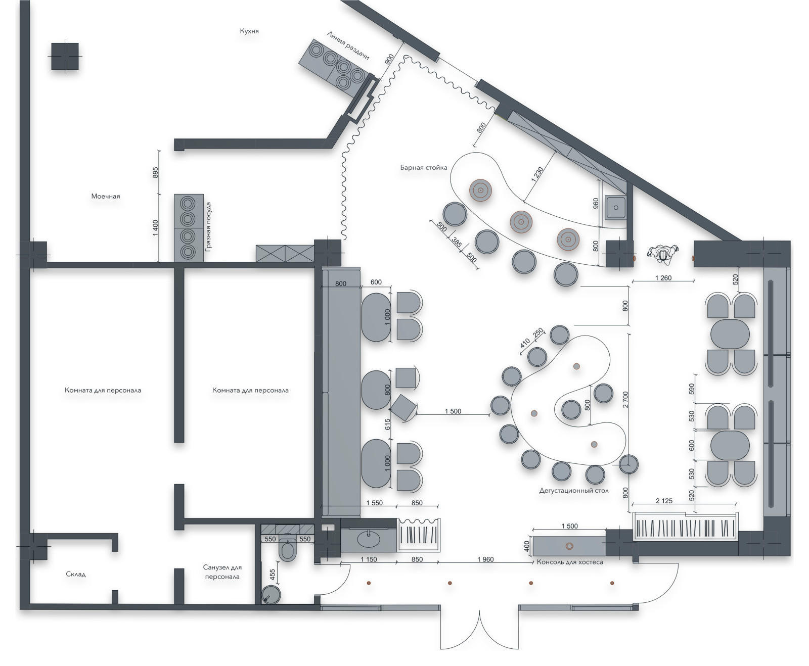 Проект гастробара "Комета"