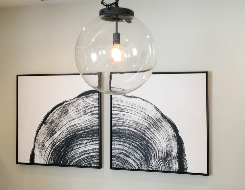 Inspiration for a transitional basement remodel in Indianapolis