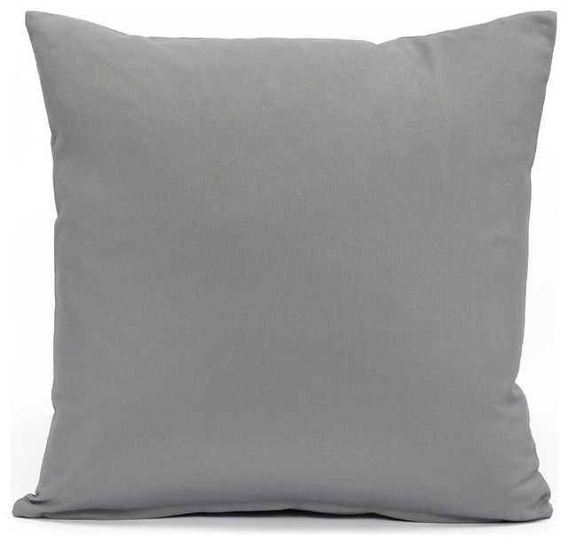 Solid Stone Gray Accent, Throw Pillow Cover, 16"x16"