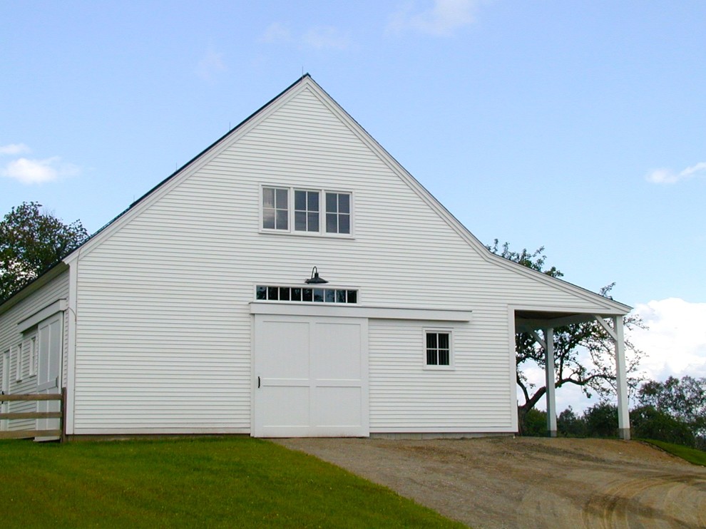 This is an example of a large country detached barn in Portland Maine.