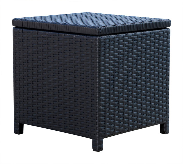 Abbyson Living Newport Outdoor Wicker Storage Ottoman Tropical Newport Outdoor Wicker Storage Ottoman