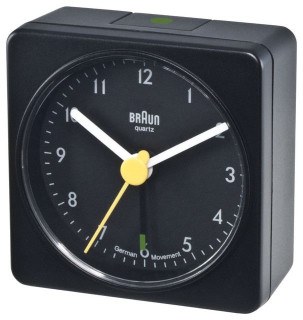 Braun BNC002BKBK Classic Analog Quartz Alarm Clock 
