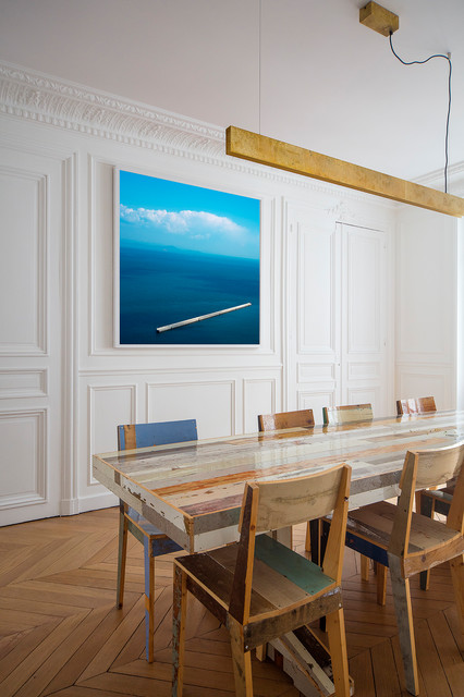 appartement -paris beach-style-dining-room