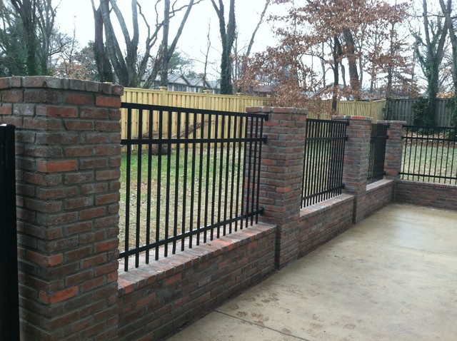 Brick Columns With Fence American Traditional Nashville By Brick Columns With Fence American Traditional