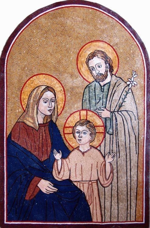 The Holy Family Stone Mosaic, 46"x69"