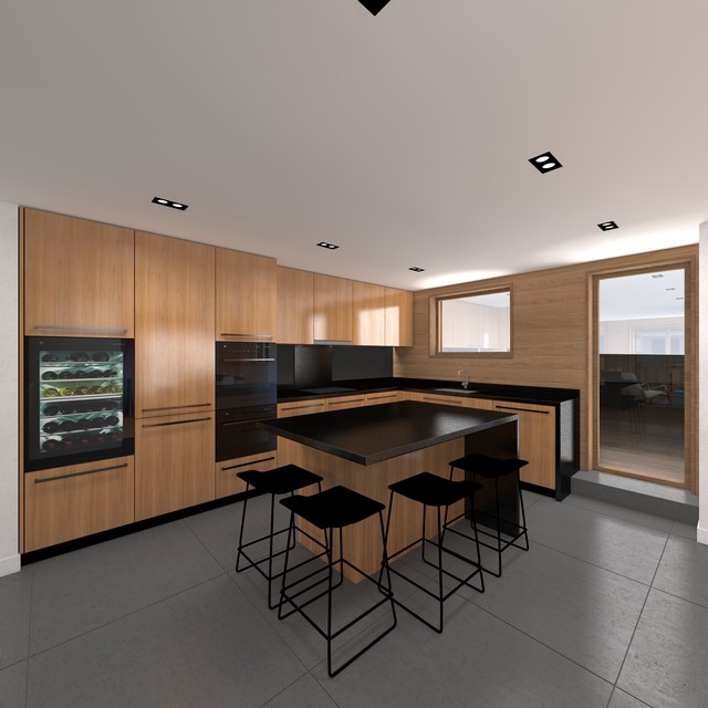 Extension d'un Chalet rustic-kitchen