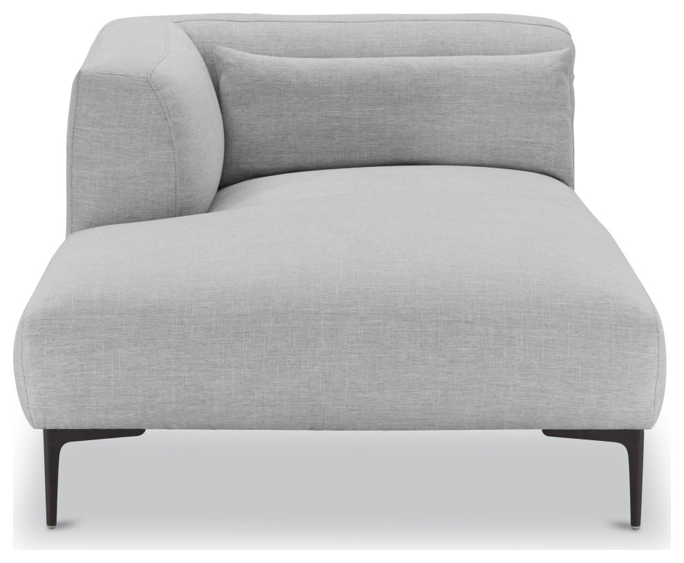 Poly and Bark Sola Left Chaise Modular Sofa, Soho Gray Midcentury