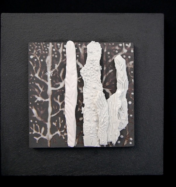 Bas reliefs Nature Porcelaine Contemporain Sculpture Murale